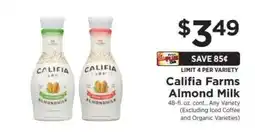 ShopRite Califia Farms Almond Milk offer