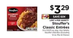 ShopRite Stouffer's Classic Entrées offer