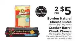 ShopRite Borden Natural Cheese Slices & Cracker Barrel Chunk Cheese offer