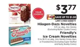 ShopRite Häagen-Dazs Novelties / Friendly’s Ice Cream Novelties offer