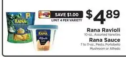 ShopRite Rana Ravioli / Rana Sauce offer