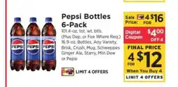 ShopRite Pepsi Bottles 6-Pack offer