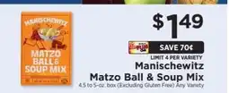 ShopRite Manischewitz Matzo Ball & Soup Mix offer
