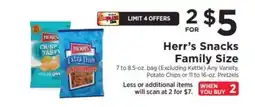 ShopRite Herr's Snacks Family Size offer