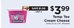 ShopRite Temp Tee Cream Cheese offer