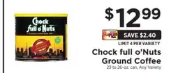 ShopRite Chock full O'Nuts Ground Coffee offer