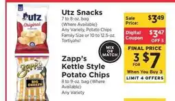 ShopRite Zapp's Kettle Style Potato Chips offer