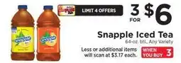 ShopRite Snapple Iced Tea offer