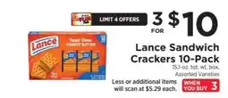 ShopRite Lance Sandwich Crackers 10-Pack offer