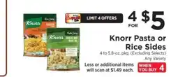 ShopRite Knorr Pasta or Rice Sides offer