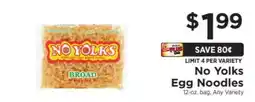 ShopRite No Yolks Egg Noodles offer