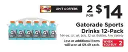 ShopRite Gatorade Sports Drinks 12-Pack offer