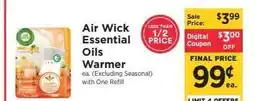 ShopRite Air Wick Essential Oils Warmer offer