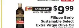ShopRite Filippo Berio Sustainable Select Extra Virgin Olive Oil offer