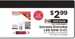 ShopRite Sylvania Everyday LED 60W 4-Ct offer