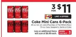 ShopRite Coke Mini Cans 6-Pack offer