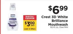 ShopRite Crest 3D White Brilliance Mouthwash offer