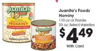 Kroger Juanita's Foods Hominy offer
