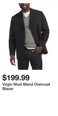 TJ Maxx Virgin Wool Blend Overcoat Blazer offer