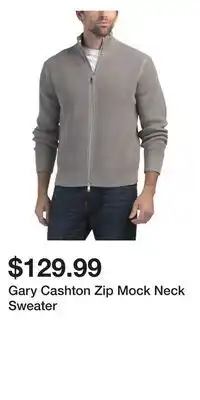 TJ Maxx Gary Cashton Zip Mock Neck Sweater offer