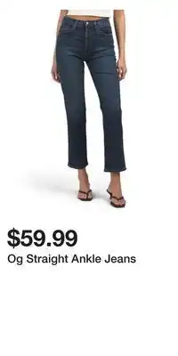 TJ Maxx Og Straight Ankle Jeans offer