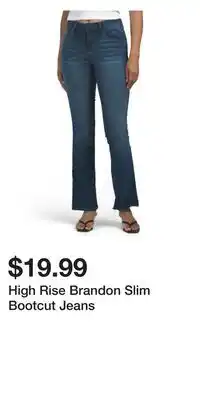 TJ Maxx High Rise Brandon Slim Bootcut Jeans offer