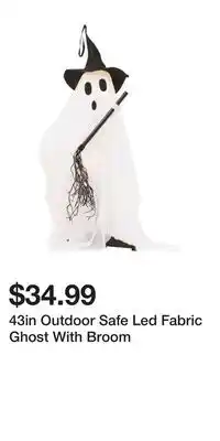TJ Maxx 43in Outdoor Safe Led Fabric Ghost With Broom offer