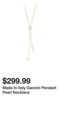 TJ Maxx Made In Italy Gancini Pendant Pearl Necklace offer
