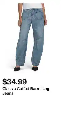 TJ Maxx Classic Cuffed Barrel Leg Jeans offer