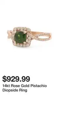 TJ Maxx 14kt Rose Gold Pistachio Diopside Ring offer
