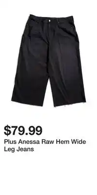 TJ Maxx Plus Anessa Raw Hem Wide Leg Jeans offer
