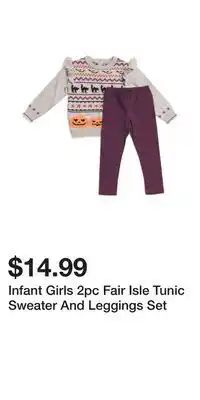TJ Maxx Infant Girls 2pc Fair Isle Tunic Sweater And Leggings Set offer