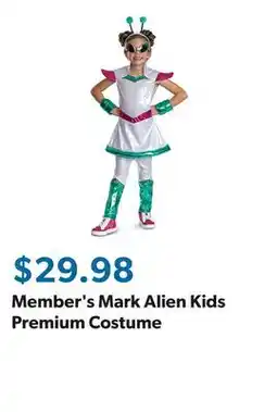 Sam's Club Member's Mark Alien Kids Premium Costume offer