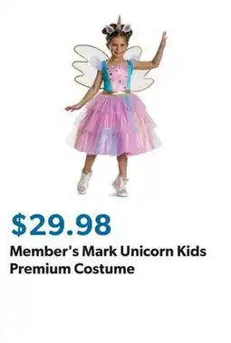 Sam's Club Member's Mark Unicorn Kids Premium Costume offer