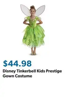 Sam's Club Disney Tinkerbell Kids Prestige Gown Costume offer