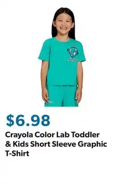 Sam's Club Crayola Color Lab Toddler & Kids Short Sleeve Graphic T-Shirt offer