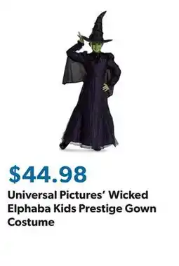 Sam's Club Universal Pictures' Wicked Elphaba Kids Prestige Gown Costume offer