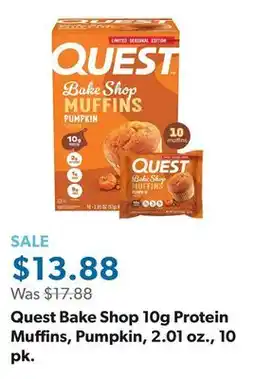 Sam's Club Quest Bake Shop 10g Protein Muffins, Pumpkin, 2.01 oz., 10 pk offer