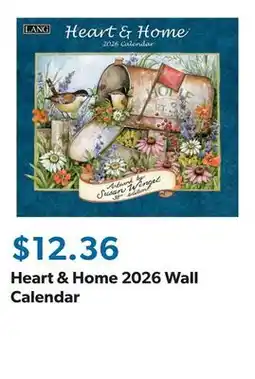 Sam's Club Heart & Home 2026 Wall Calendar offer