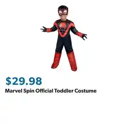 Sam's Club Marvel Spin Official Toddler Costume offer