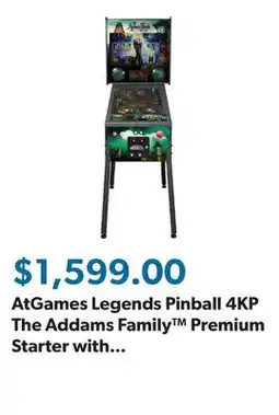Sam's Club AtGames Legends Pinball 4KP The Addams Family Premium Starter with 3 months free of PINBALLNET offer