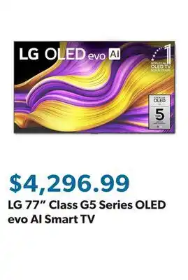 Sam's Club LG 77 Class G5 Series OLED evo AI Smart TV offer