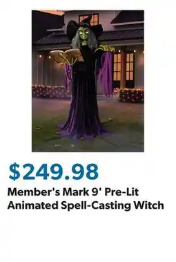 Sam's Club Member's Mark 9' Pre-Lit Animated Spell-Casting Witch offer