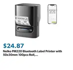 Sam's Club Nelko PM220 Bluetooth Label Printer with 50x30mm 100pcs Roll, Choose Color offer