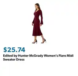 Sam's Club Edited by Hunter McGrady Women's Flare Midi Sweater Dress offer