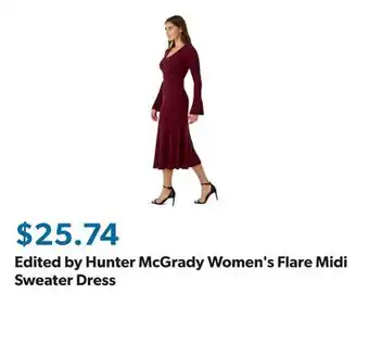 Sam's Club Edited by Hunter McGrady Women's Flare Midi Sweater Dress offer