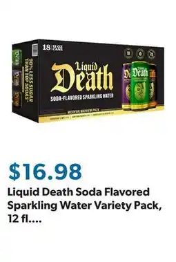 Sam's Club Liquid Death Soda Flavored Sparkling Water Variety Pack, 12 fl. oz., 18 pk offer