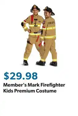 Sam's Club Member's Mark Firefighter Kids Premium Costume offer
