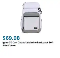 Sam's Club Igloo 30 Can Capacity Marine Backpack Soft Side Cooler offer