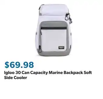 Sam's Club Igloo 30 Can Capacity Marine Backpack Soft Side Cooler offer